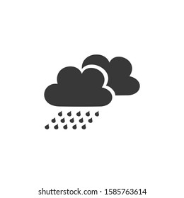 Rain with clouds. Isolated icon. Weather vector illustration
