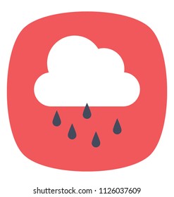 Rain clouds with raindrops, rainy weather 