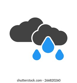 Rain, clouds, sky, cloudy icon vector image. Can also be used for weather, forecast, season, climate, meteorology. Suitable for web apps, mobile apps and print media.