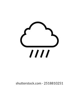 Ícone de condições climáticas de chuva e nuvens. Previsão do tempo