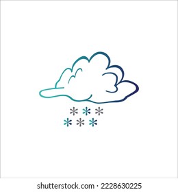 Rain colorful logo design icon.