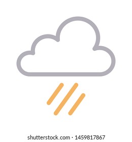 rain colour line vector icon