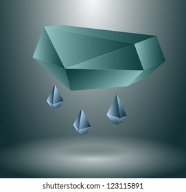 Rain concept, editable, isolated or maybe used with background