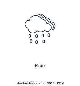 Rain concept line icon. Linear Rain concept outline symbol design. This simple element illustration can be used for web and mobile UI/UX.