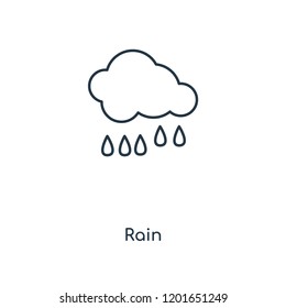 Rain concept line icon. Linear Rain concept outline symbol design. This simple element illustration can be used for web and mobile UI/UX.