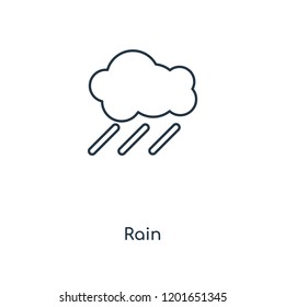 Rain concept line icon. Linear Rain concept outline symbol design. This simple element illustration can be used for web and mobile UI/UX.
