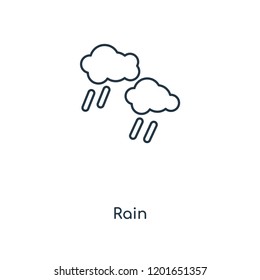 Rain concept line icon. Linear Rain concept outline symbol design. This simple element illustration can be used for web and mobile UI/UX.