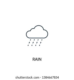 rain concept line icon. Simple element illustration. rain concept outline symbol design. Can be used for web and mobile UI/UX