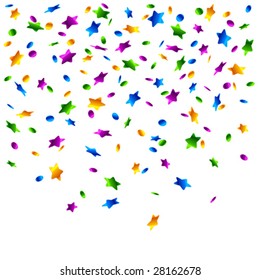 Rain of confetti. Vector.