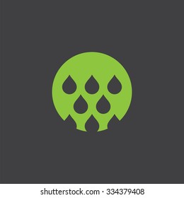 rain cut identity template icon design element