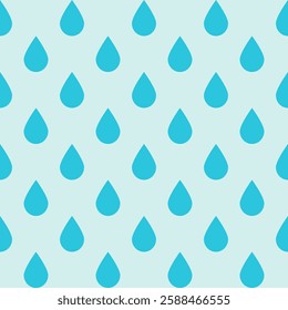 Rain Dance Rhythm in Blue Seamless Pattern