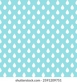 Rain Dance Rhythm in Blue Seamless Pattern