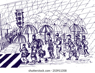 rain day, sketch