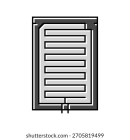 Farbsymbolvektor des Regendetektionssensors. Sensorzeichen für Regendetektion. einzelne Symbolgrafik