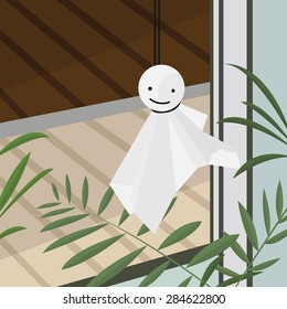 Rain Doll icon great for any use. Vector EPS10.