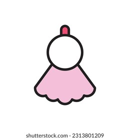 Rain Doll Icon Vector Illustration