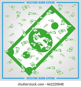 Rain dollars icon vector illustration eps10.