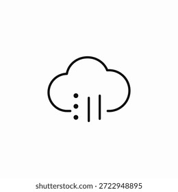 rain and drizzle icon sign vector