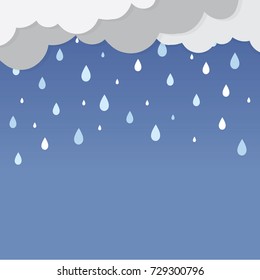 Rain Drop Background Template Rainy Season Stock Vector (Royalty Free ...