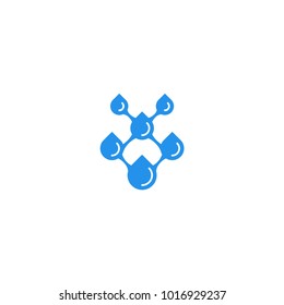 Rain drop icon logo