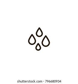 rain drop icon. sign design