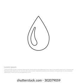 Rain Drop icon - Vector Icon illustration 