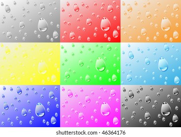 Rain drop on glass. Water background