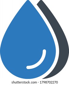 icono de color de glifo vector de caída de lluvia 