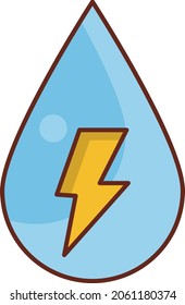 rain drop Vector illustration on a transparent background. Premium quality symbols.Vector line flat color icon for concept and graphic design.