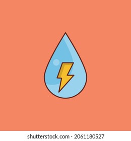 ilustración de caída de lluvia Vector en un fondo transparente. Símbolos de calidad superior.Icono de color plano de línea vectorial para el concepto y el diseño gráfico.