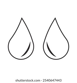 Ícone de gota de chuva e gota de água, gota de tintas, gota de óleo, gotejar líquido, clima de leite e bebida, ícone de gotas de lágrimas ilustração vetorial.