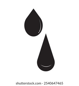 Ícone de gota de chuva e gota de água, gota de tintas, gota de óleo, gotejar líquido, clima de leite e bebida, ícone de gotas de lágrimas ilustração vetorial.