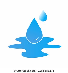 icono de caída de lluvia o vector de agua aislado en fondo blanco