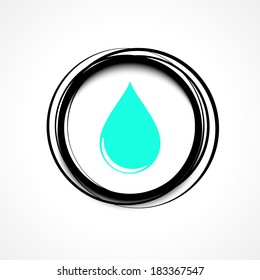 Rain Droplet Icon | Water Drop Symbol