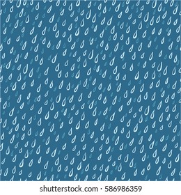 Rain drops abstract background. Seamless pattern. Vector illustration.