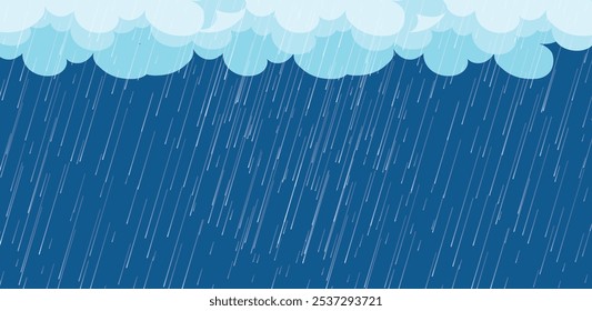 Rain drops bubble on transparent color background. Falling water drops, Nature rainfall. Vector EPS.
