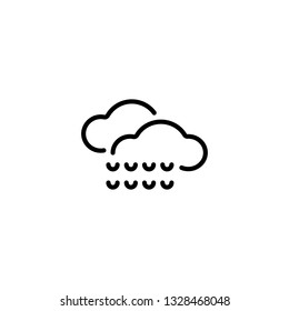 rain drops icon, outline black style