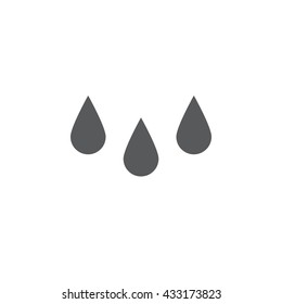 rain drops icon vector, solid logo, pictogram isolated on white, forecast weather symbol