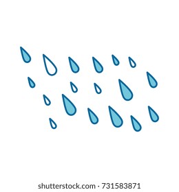 rain drops isolated icon