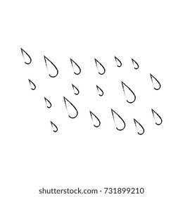 rain drops isolated icon