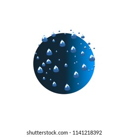 Rain drops on glass, background