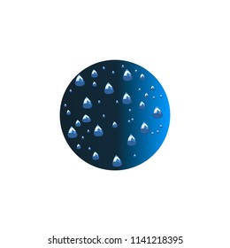Rain drops on glass, background.