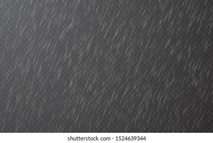 Rain drops on transparent background. Falling water drops. Nature rainfall. Vector illustration.