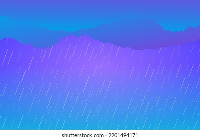 Rain drops in rainy season concept. Falling water drops vector illustration.