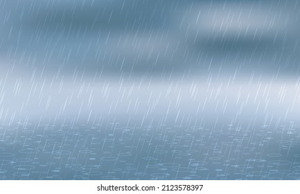 Rain with rain drops ready for your illustrations.