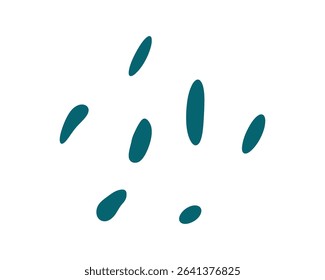 Rain Drops Scattered Pattern Shapes