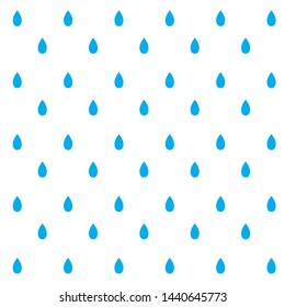 Rain drops seamless pattern vector white background