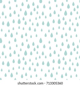 Rain drops seamless pattern. Vector illustration