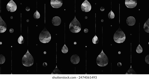 La lluvia cae sin patrón. El agua de la acuarela cae patrón hermoso.