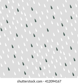 Rain drops seamless vector pattern